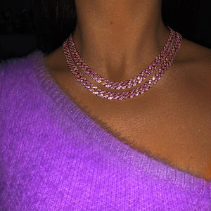 Spoiled Rich Crystal Cuban Link Layered Necklace