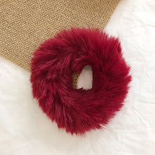 Powder Puff Faux Fur Elastic Hair Band