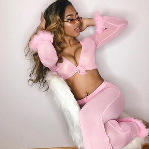 Playmate Boa Pants