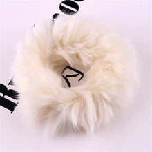 Powder Puff Faux Fur Elastic Hair Band