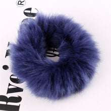 Powder Puff Faux Fur Elastic Hair Band