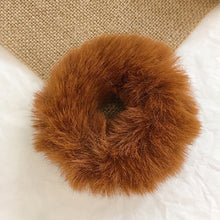 Powder Puff Faux Fur Elastic Hair Band