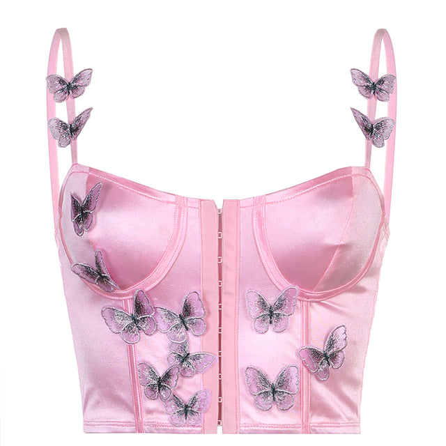 Butterfly Corset Crop