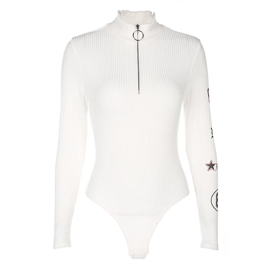 'MotoSport' 1/3-Zip Bodysuit