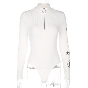 'MotoSport' 1/3-Zip Bodysuit