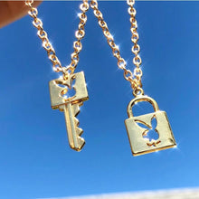 Golden Playmate Lock & Key Necklaces