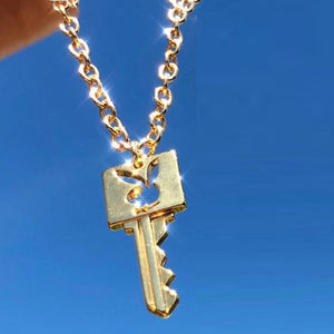 Golden Playmate Lock & Key Necklaces