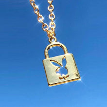 Golden Playmate Lock & Key Necklaces
