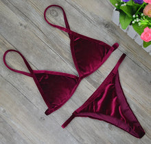 'Belvedere' Velvet Bikini Swim Set