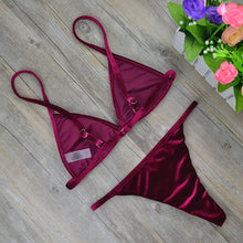 'Belvedere' Velvet Bikini Swim Set