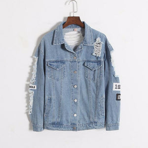 'Where is my mind?' Korean Distressed Denim Jacket