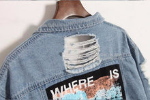 'Where is my mind?' Korean Distressed Denim Jacket