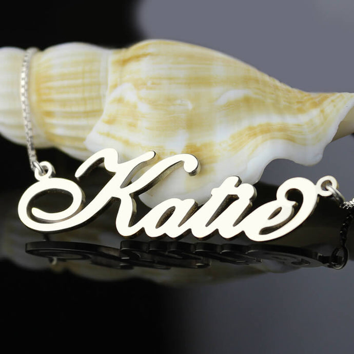 Cali Cursive Custom Necklace (Box Link)