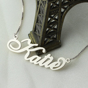 Cali Cursive Custom Necklace (Box Link)