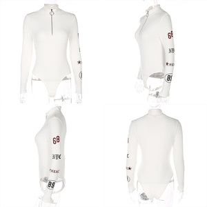 'MotoSport' 1/3-Zip Bodysuit