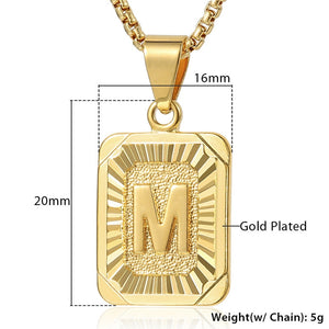 Rise Initial Pendant Necklace (Gold)