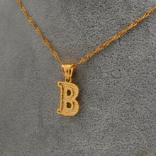 Gold Initial Ridge-Cut Necklace