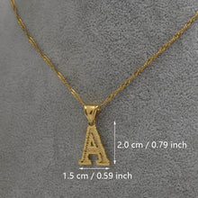 Gold Initial Ridge-Cut Necklace