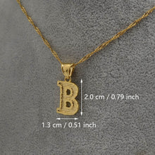 Gold Initial Ridge-Cut Necklace