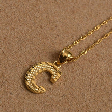 Gold Initial Ridge-Cut Necklace