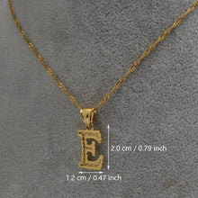 Gold Initial Ridge-Cut Necklace