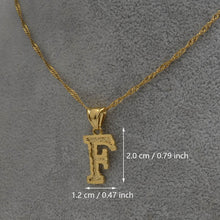 Gold Initial Ridge-Cut Necklace