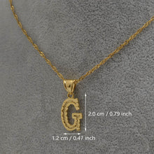 Gold Initial Ridge-Cut Necklace