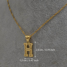 Gold Initial Ridge-Cut Necklace