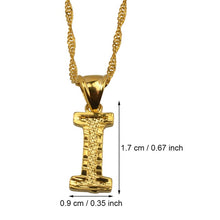 Gold Initial Ridge-Cut Necklace