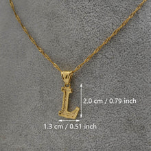 Gold Initial Ridge-Cut Necklace