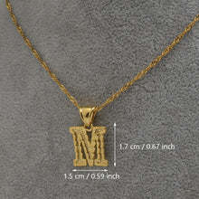 Gold Initial Ridge-Cut Necklace