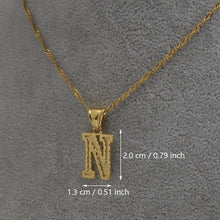 Gold Initial Ridge-Cut Necklace
