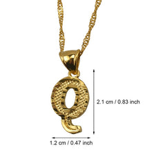 Gold Initial Ridge-Cut Necklace