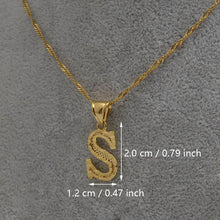 Gold Initial Ridge-Cut Necklace