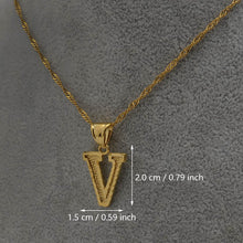 Gold Initial Ridge-Cut Necklace