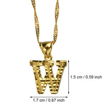 Gold Initial Ridge-Cut Necklace