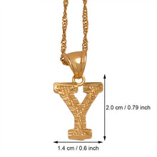 Gold Initial Ridge-Cut Necklace