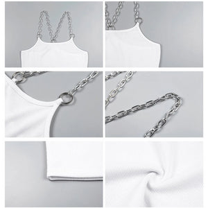 Chain-Gang Cropped Cami