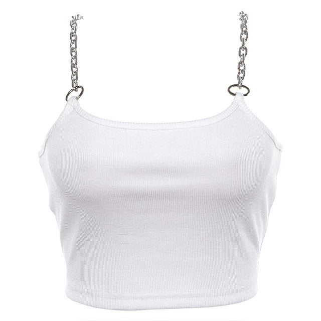 Chain-Gang Cropped Cami
