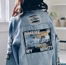 'Where is my mind?' Korean Distressed Denim Jacket
