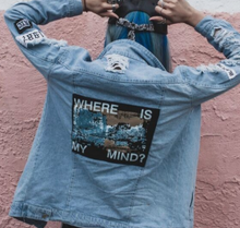 'Where is my mind?' Korean Distressed Denim Jacket